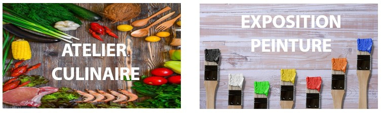 Atelier culinaire et son menu en 3 services suivi de la visite d’une exposition de peinture