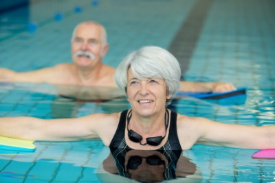 Kineo and the benefits of aquagym in water at 29 degrees for seniors
