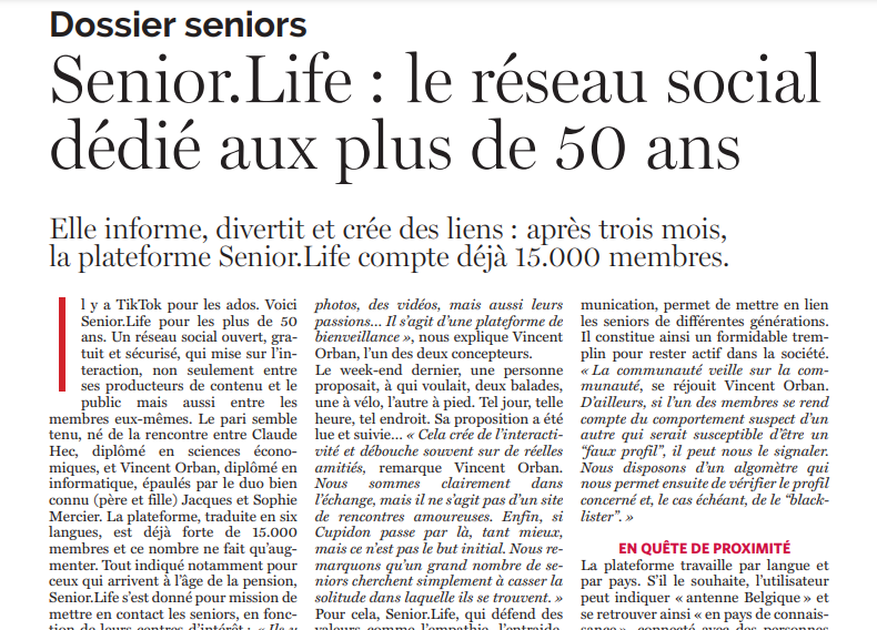 Article presse Soir Mag