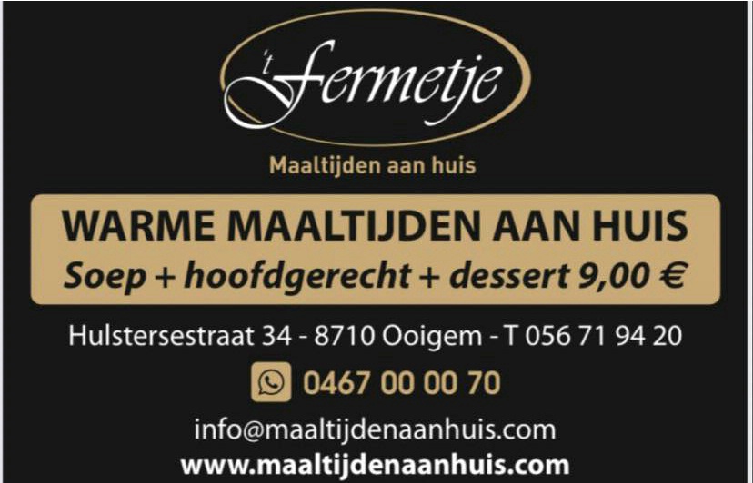 Maaltijden aan huis 't Fermetje